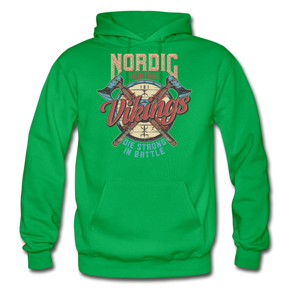 Nordic Heritage - Vikings - Gildan Heavy Blend Adult Hoodie - kelly green