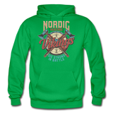 Nordic Heritage - Vikings - Gildan Heavy Blend Adult Hoodie - kelly green
