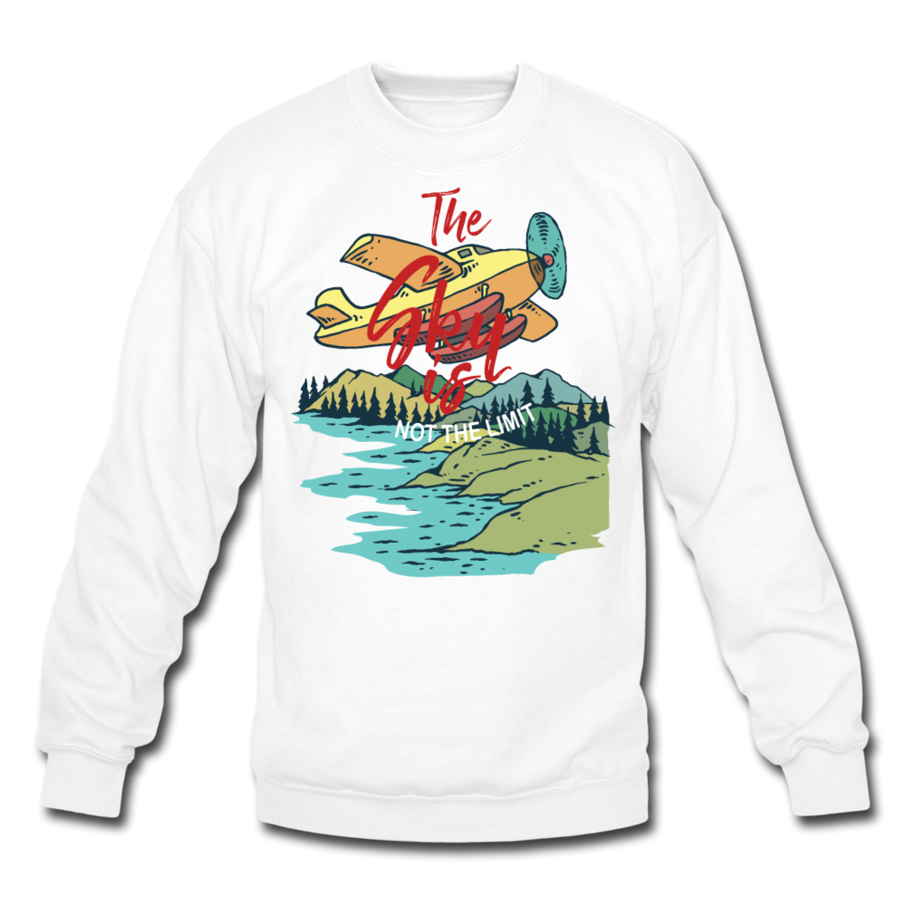 Sky Is Not The Limit - Crewneck Sweatshirt - white