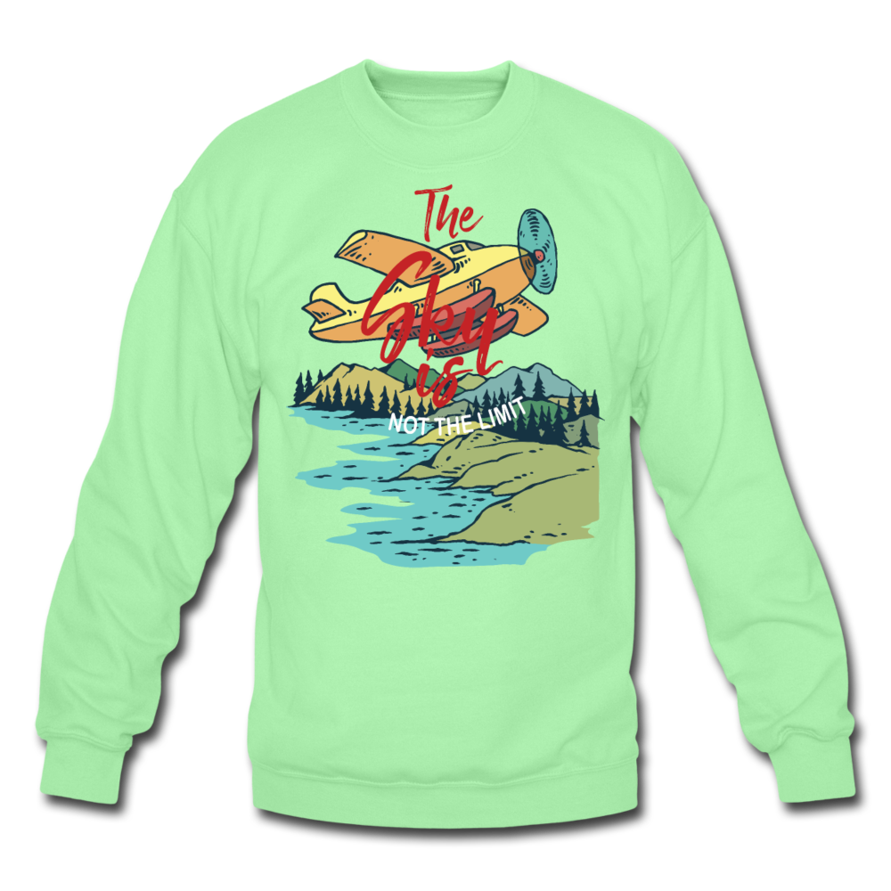 Sky Is Not The Limit - Crewneck Sweatshirt - lime