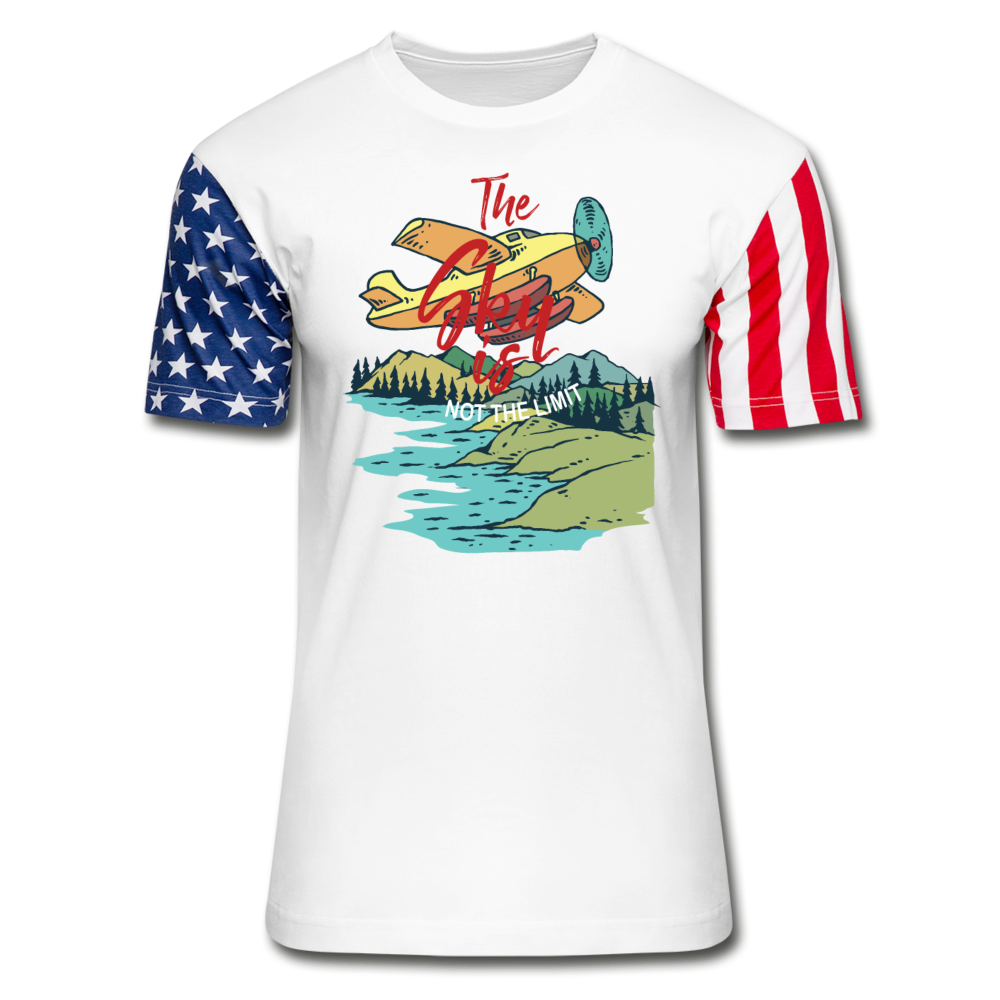 Sky Is Not The Limit - Stars & Stripes T-Shirt - white