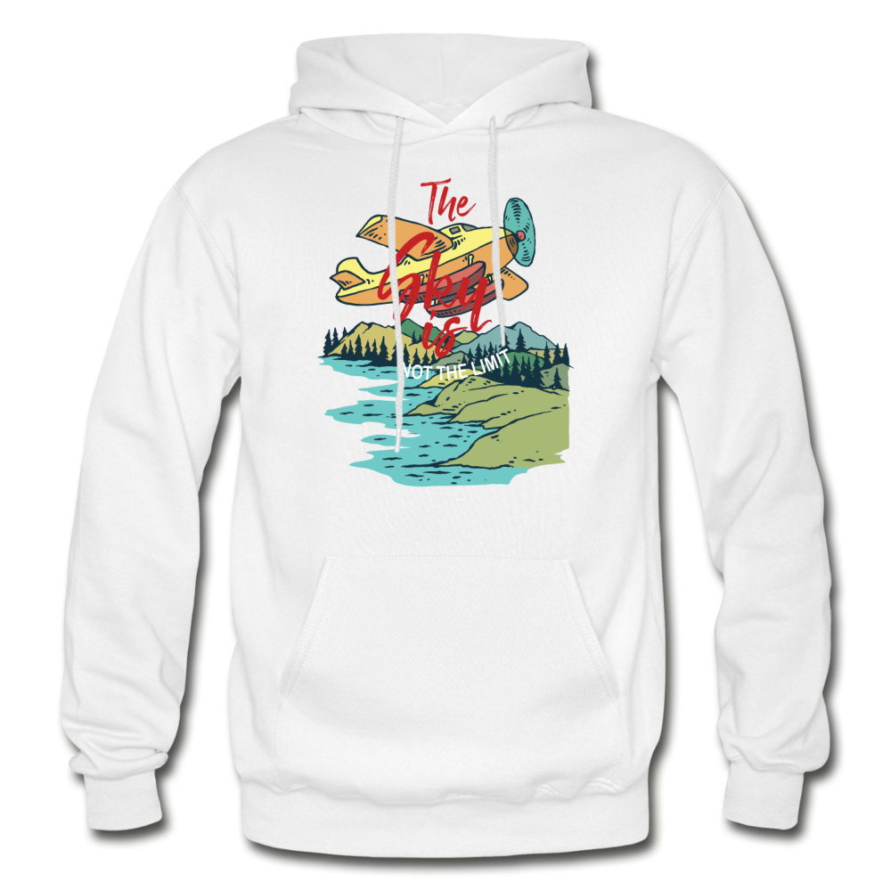 Sky Is Not The Limit - Gildan Heavy Blend Adult Hoodie - white