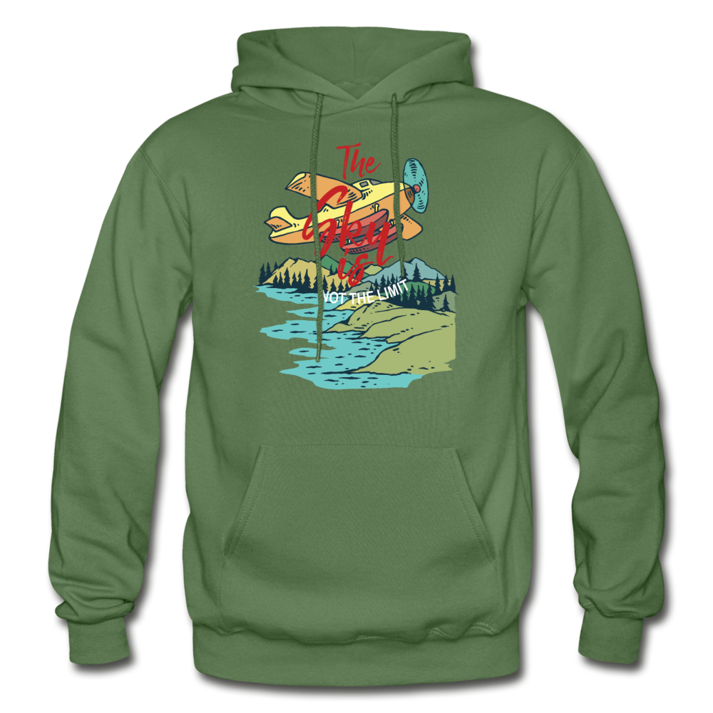 Sky Is Not The Limit - Gildan Heavy Blend Adult Hoodie - military green