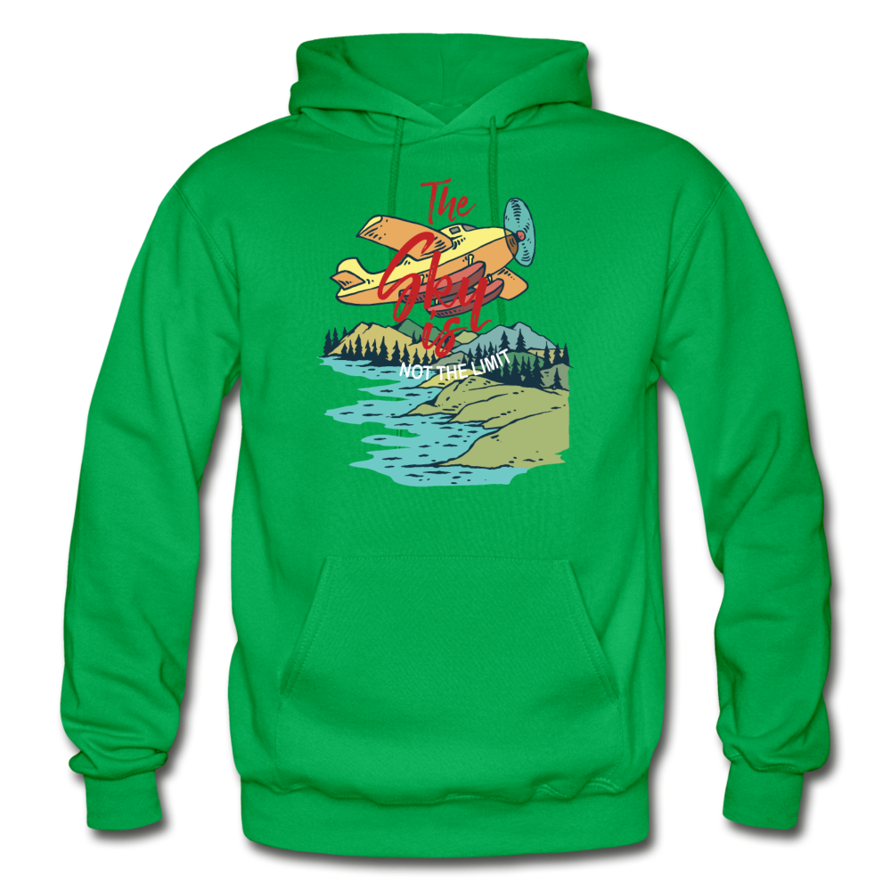 Sky Is Not The Limit - Gildan Heavy Blend Adult Hoodie - kelly green