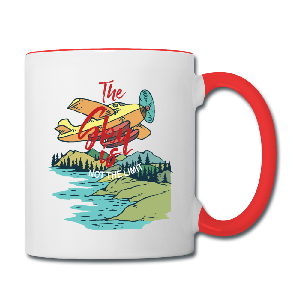 Sky Is Not The Limit - Contrast Coffee Mug - white/red