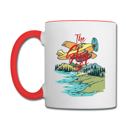 Sky Is Not The Limit - Contrast Coffee Mug - white/red