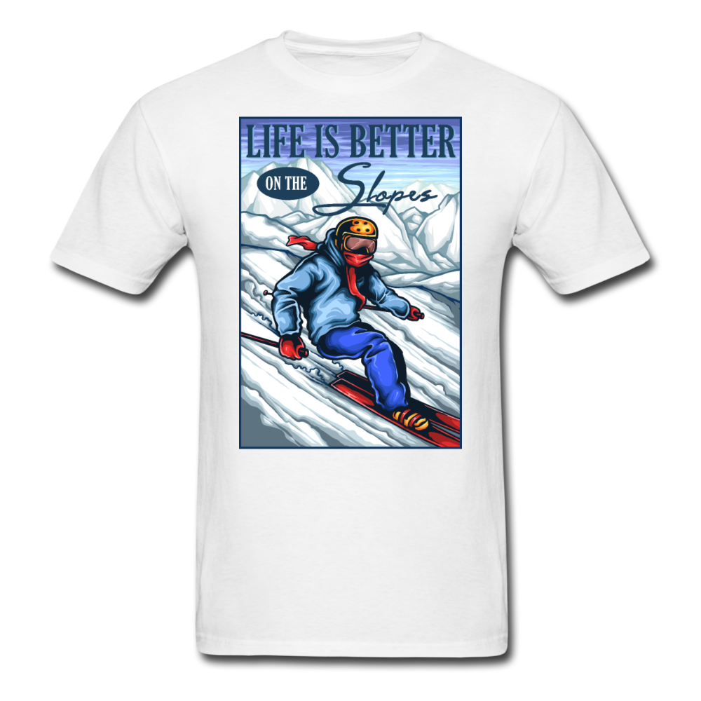 Life Is Better - Slopes - Unisex Classic T-Shirt - white