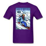 Life Is Better - Slopes - Unisex Classic T-Shirt - purple