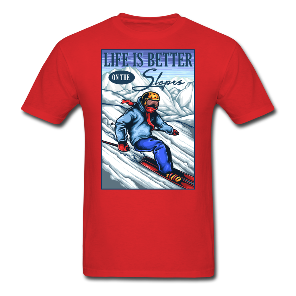 Life Is Better - Slopes - Unisex Classic T-Shirt - red