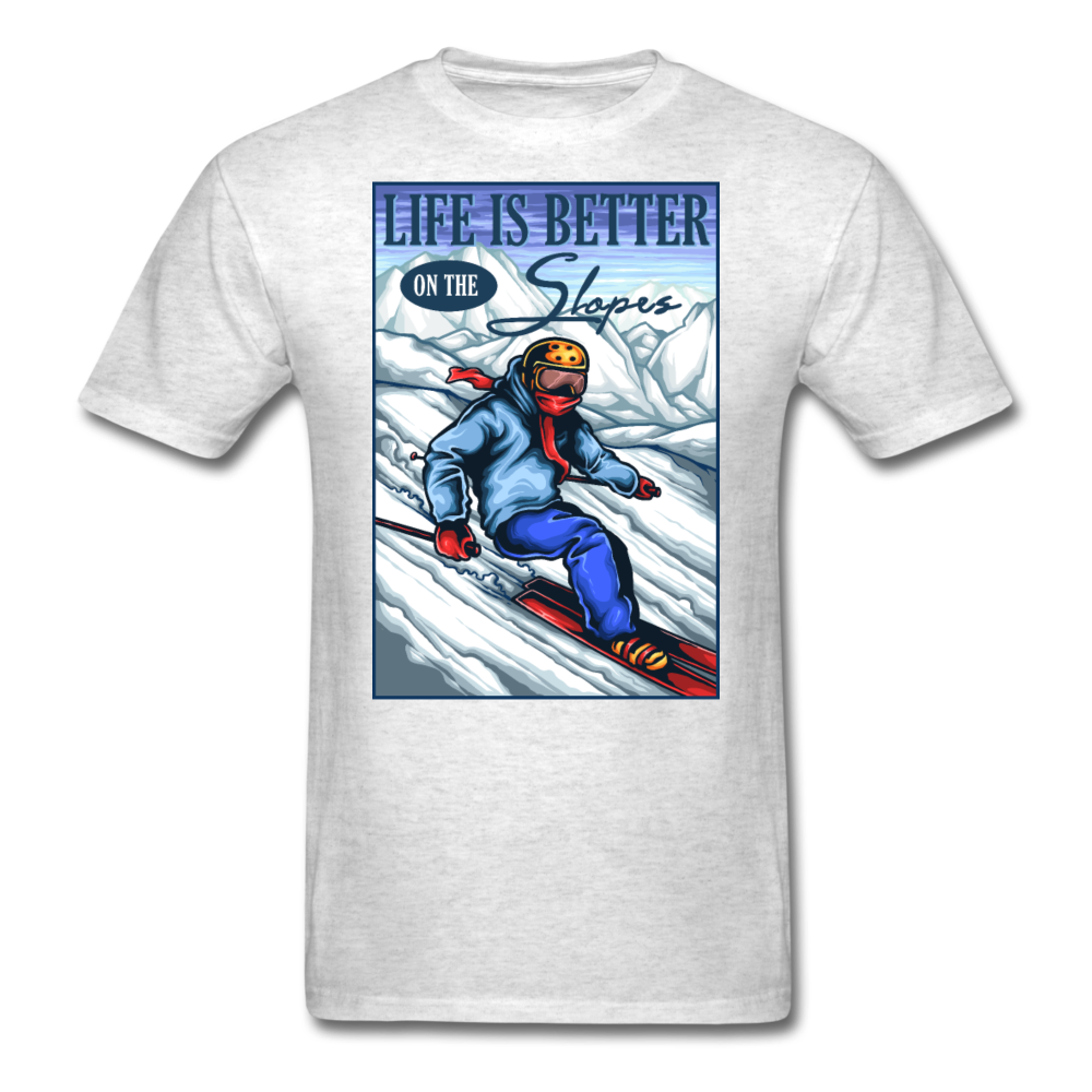 Life Is Better - Slopes - Unisex Classic T-Shirt - light heather gray