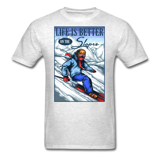 Life Is Better - Slopes - Unisex Classic T-Shirt - light heather gray