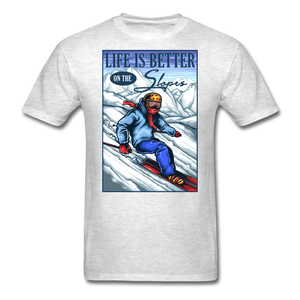 Life Is Better - Slopes - Unisex Classic T-Shirt - light heather gray