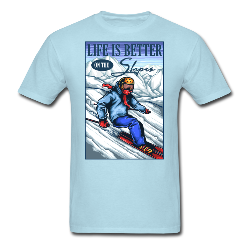 Life Is Better - Slopes - Unisex Classic T-Shirt - powder blue