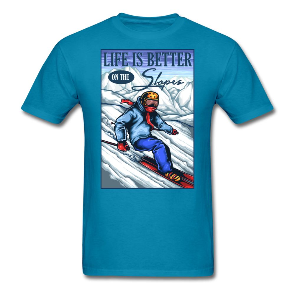 Life Is Better - Slopes - Unisex Classic T-Shirt - turquoise