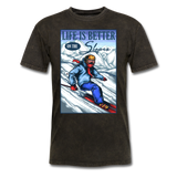 Life Is Better - Slopes - Unisex Classic T-Shirt - mineral black
