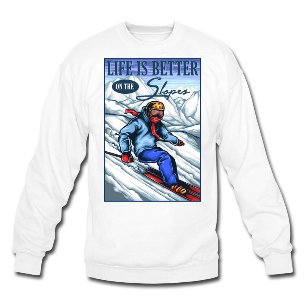 Life Is Better - Slopes - Crewneck Sweatshirt - white