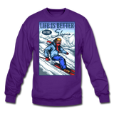 Life Is Better - Slopes - Crewneck Sweatshirt - purple