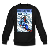 Life Is Better - Slopes - Crewneck Sweatshirt - black