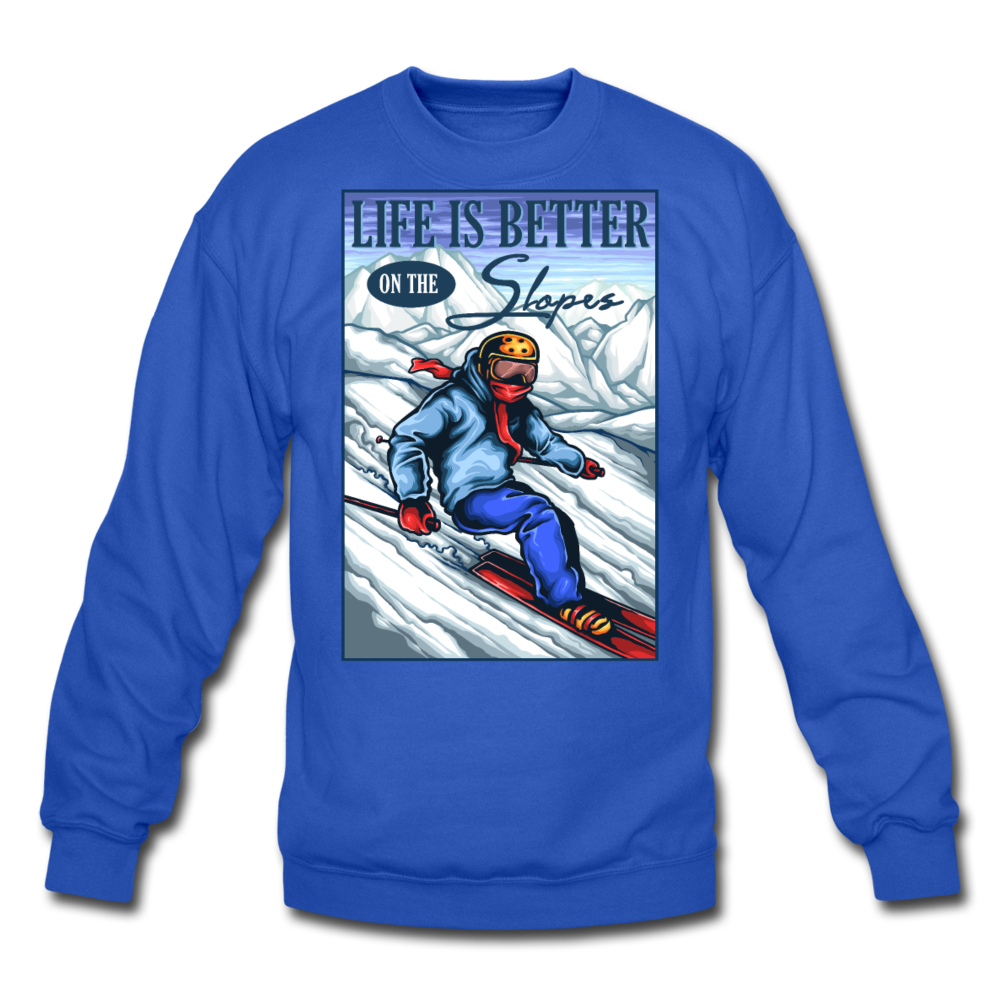 Life Is Better - Slopes - Crewneck Sweatshirt - royal blue