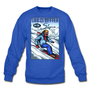 Life Is Better - Slopes - Crewneck Sweatshirt - royal blue