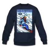 Life Is Better - Slopes - Crewneck Sweatshirt - navy