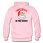 I Don't Believe - Santa - Gildan Heavy Blend Adult Hoodie - light pink