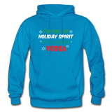I'm Full of Holiday Spirit - Vodka - Gildan Heavy Blend Adult Hoodie - turquoise