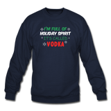 I'm Full of Holiday Spirit - Vodka - Crewneck Sweatshirt - navy