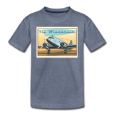 Fly Wisconsin - Toddler Premium T-Shirt - heather blue