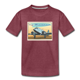 Fly Wisconsin - Kids' Premium T-Shirt - heather burgundy