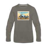 Fly Wisconsin - Men's Premium Long Sleeve T-Shirt - asphalt gray