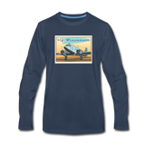 Fly Wisconsin - Men's Premium Long Sleeve T-Shirt - navy