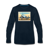 Fly Wisconsin - Men's Premium Long Sleeve T-Shirt - deep navy