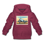 Fly Wisconsin - Kids‘ Premium Hoodie - burgundy