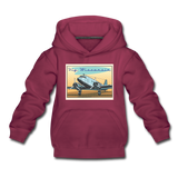 Fly Wisconsin - Kids‘ Premium Hoodie - burgundy