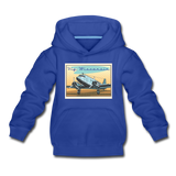 Fly Wisconsin - Kids‘ Premium Hoodie - royal blue