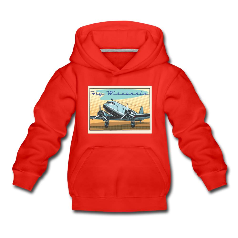 Fly Wisconsin - Kids‘ Premium Hoodie - red