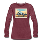 Fly Wisconsin - Women's Premium Long Sleeve T-Shirt - heather burgundy