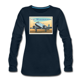 Fly Wisconsin - Women's Premium Long Sleeve T-Shirt - deep navy