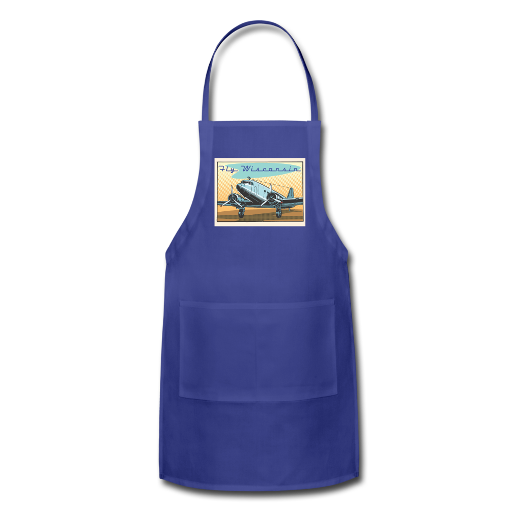 Fly Wisconsin - Adjustable Apron - royal blue