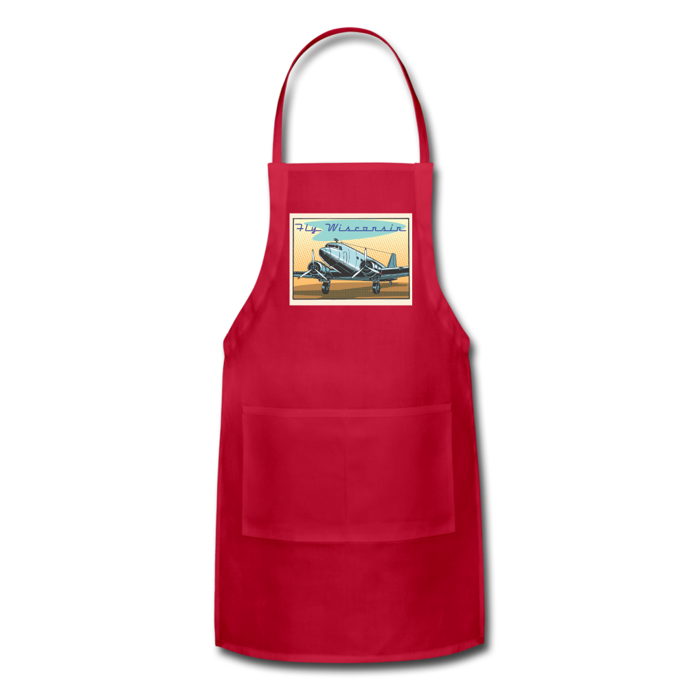 Fly Wisconsin - Adjustable Apron - red