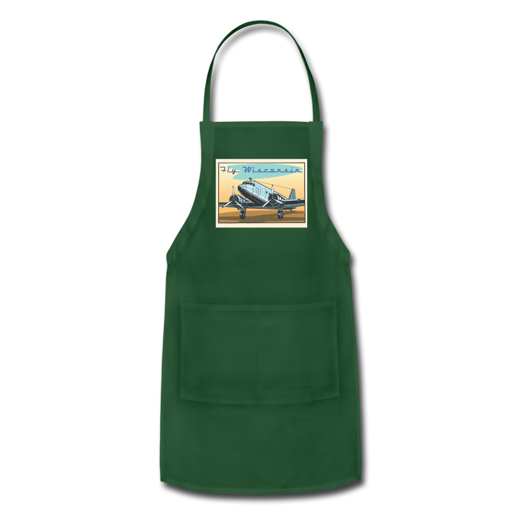 Fly Wisconsin - Adjustable Apron - forest green