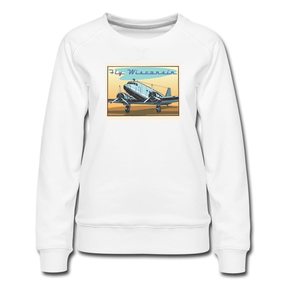 Fly Wisconsin - Women’s Premium Sweatshirt - white