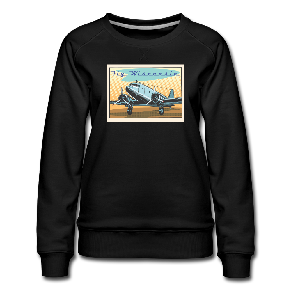 Fly Wisconsin - Women’s Premium Sweatshirt - black