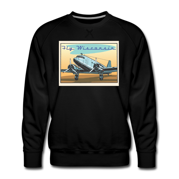 Fly Wisconsin - Men’s Premium Sweatshirt - black