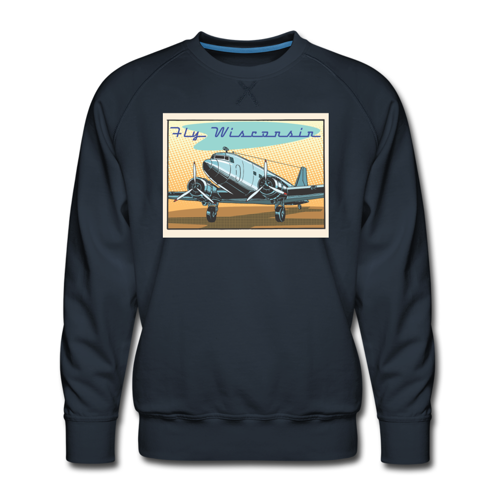 Fly Wisconsin - Men’s Premium Sweatshirt - navy