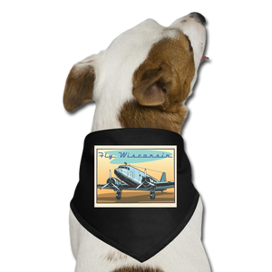 Fly Wisconsin - Dog Bandana - black