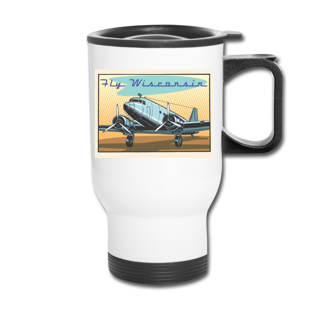 Fly Wisconsin - Travel Mug - white