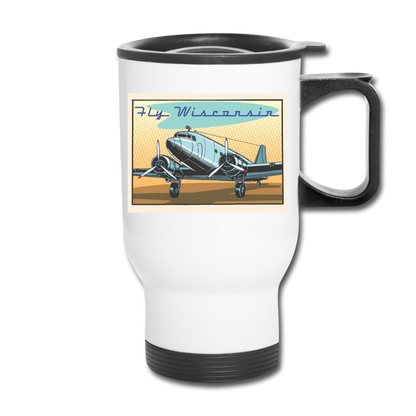 Fly Wisconsin - Travel Mug - white