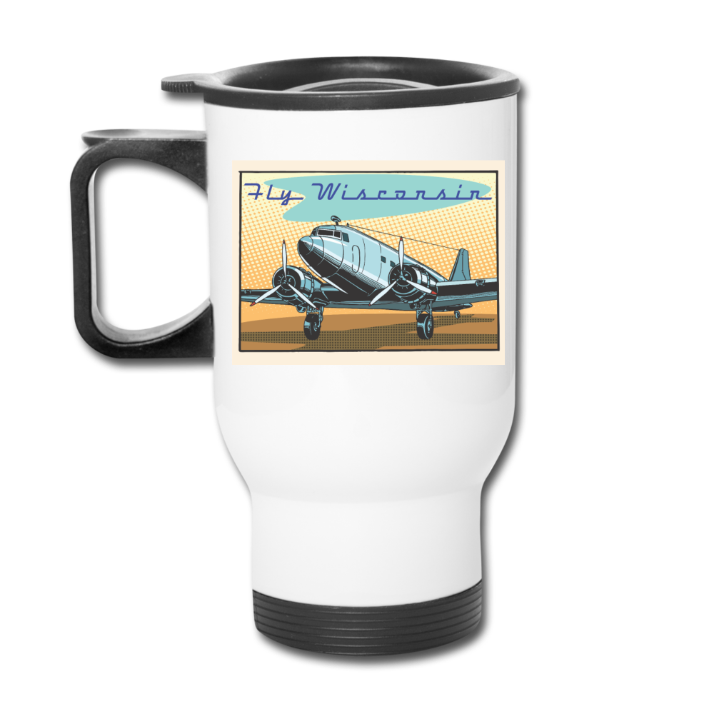 Fly Wisconsin - Travel Mug - white